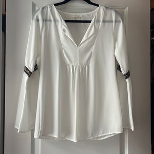 White bell sleeve tunic